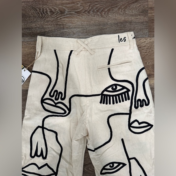 NWT 🖤 Maison Les Énervés Iconic Linen Siam Pants in Ink Size Large - Picture 8 of 16